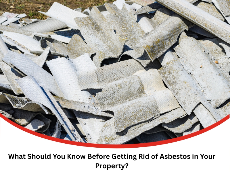 Pile of asbestos roof sheets awaiting safe getting rid of asbestos procedure.